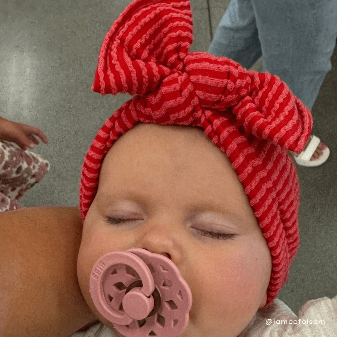 Red Wavy Tie On Headwrap - vibeboxshop