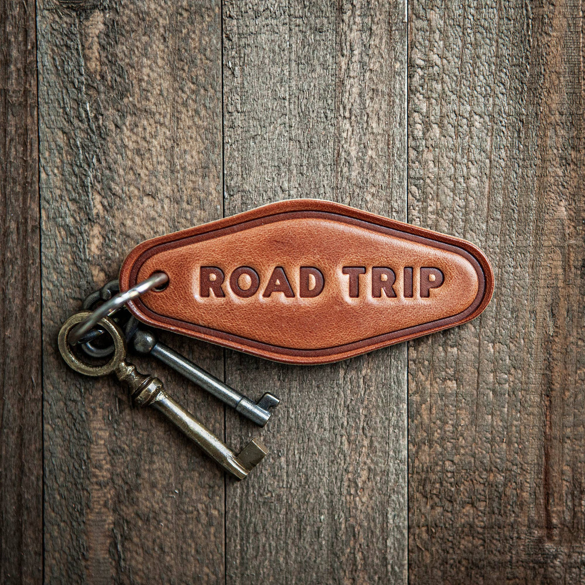 Road Trip | Leather Keychain Motel Style - vibeboxshop