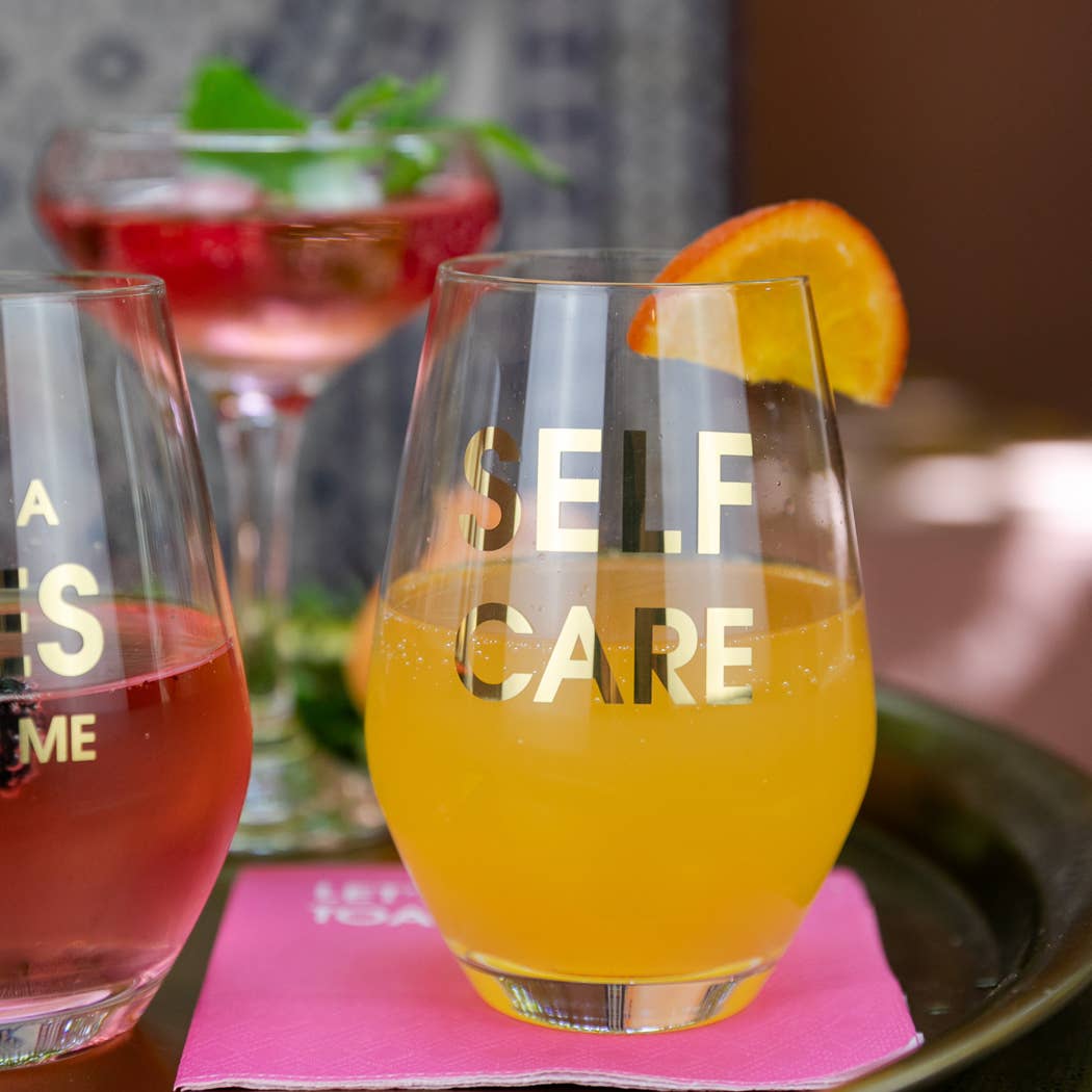 Self Care Wine Glass - vibeboxshop