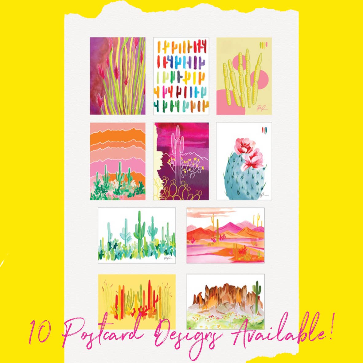 Set of 10 Desert Postcards - vibeboxshop