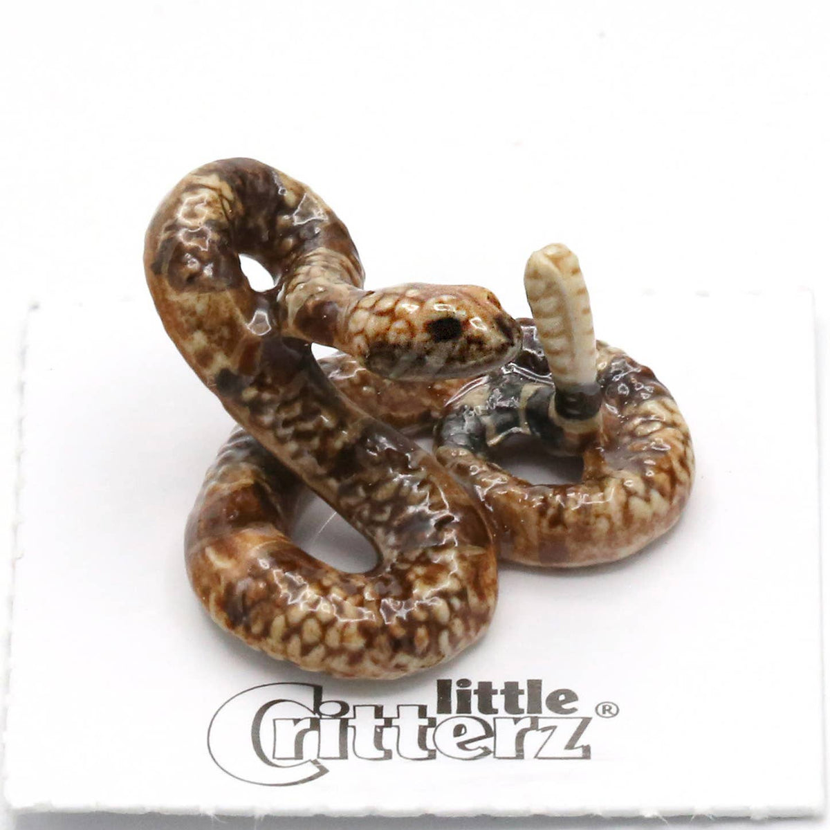 Shakes Rattlesnake Porcelain Miniature - vibeboxshop