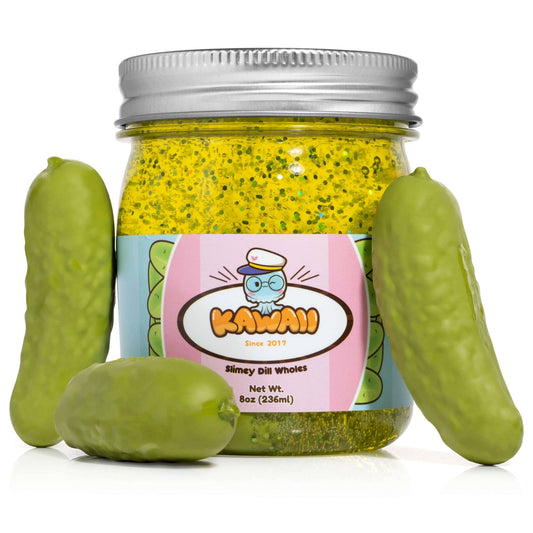 Shimmery Pickle Clear Slime - vibeboxshop
