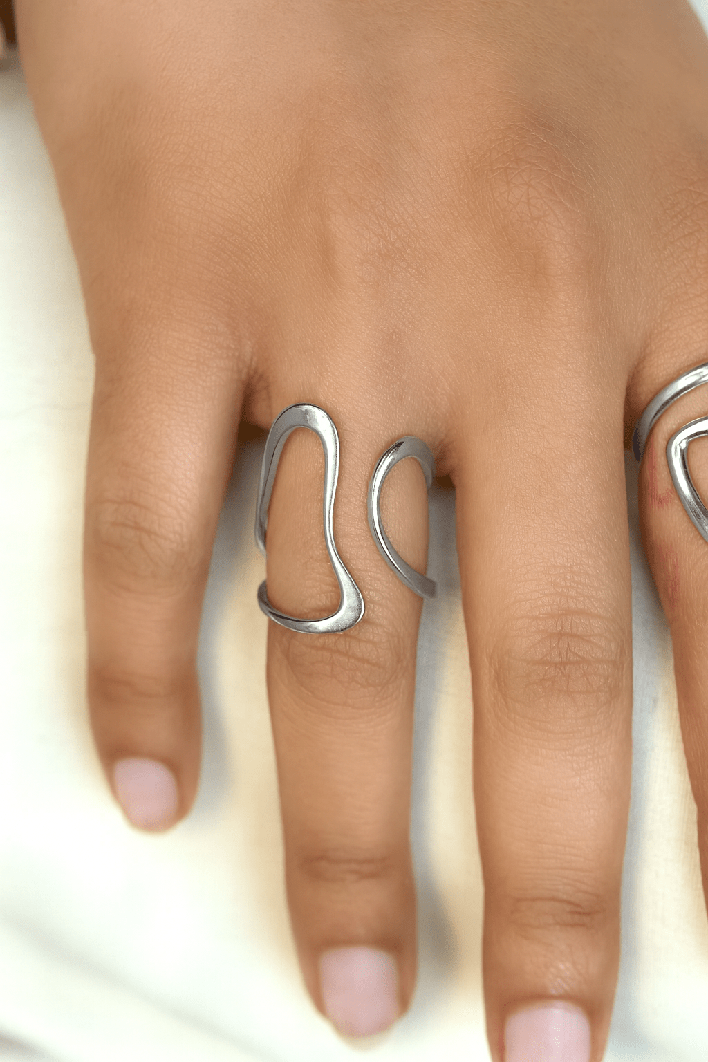 Side by Side Ring - 18K Gold Plated - vibeboxshop