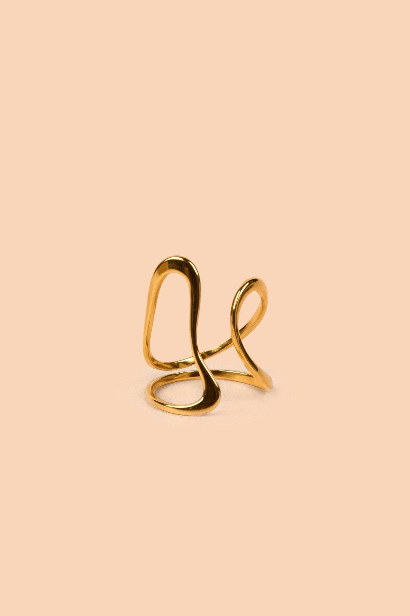 Side by Side Ring - 18K Gold Plated - vibeboxshop