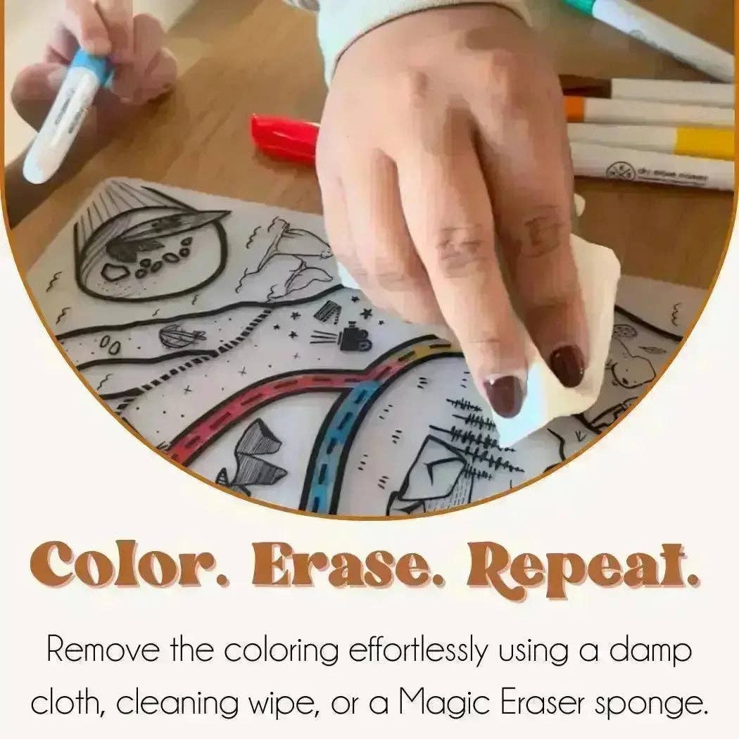 Silicone Reusable Coloring Mat Set - vibeboxshop