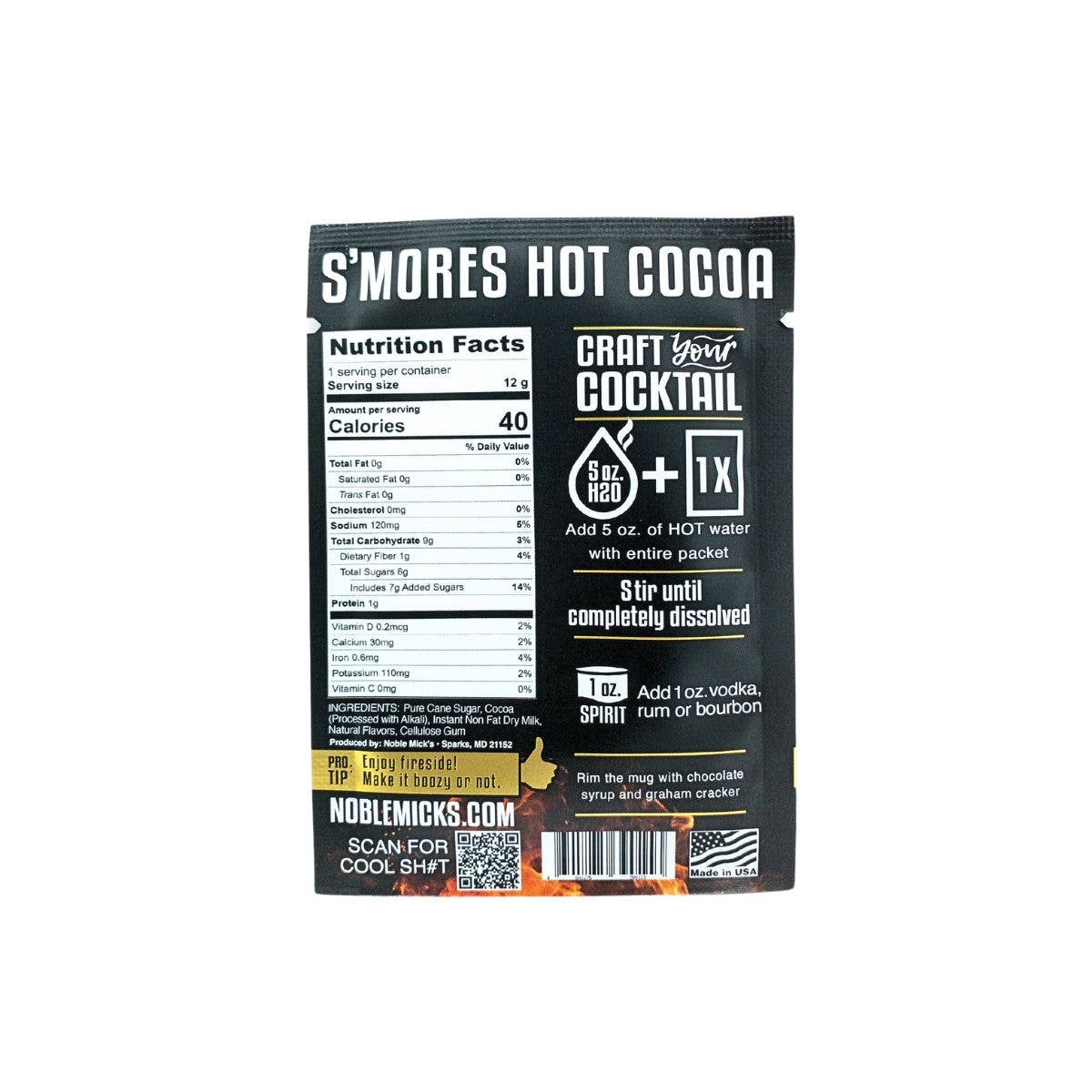 S'mores Hot Cocoa Single Serve Craft Cocktail - vibeboxshop