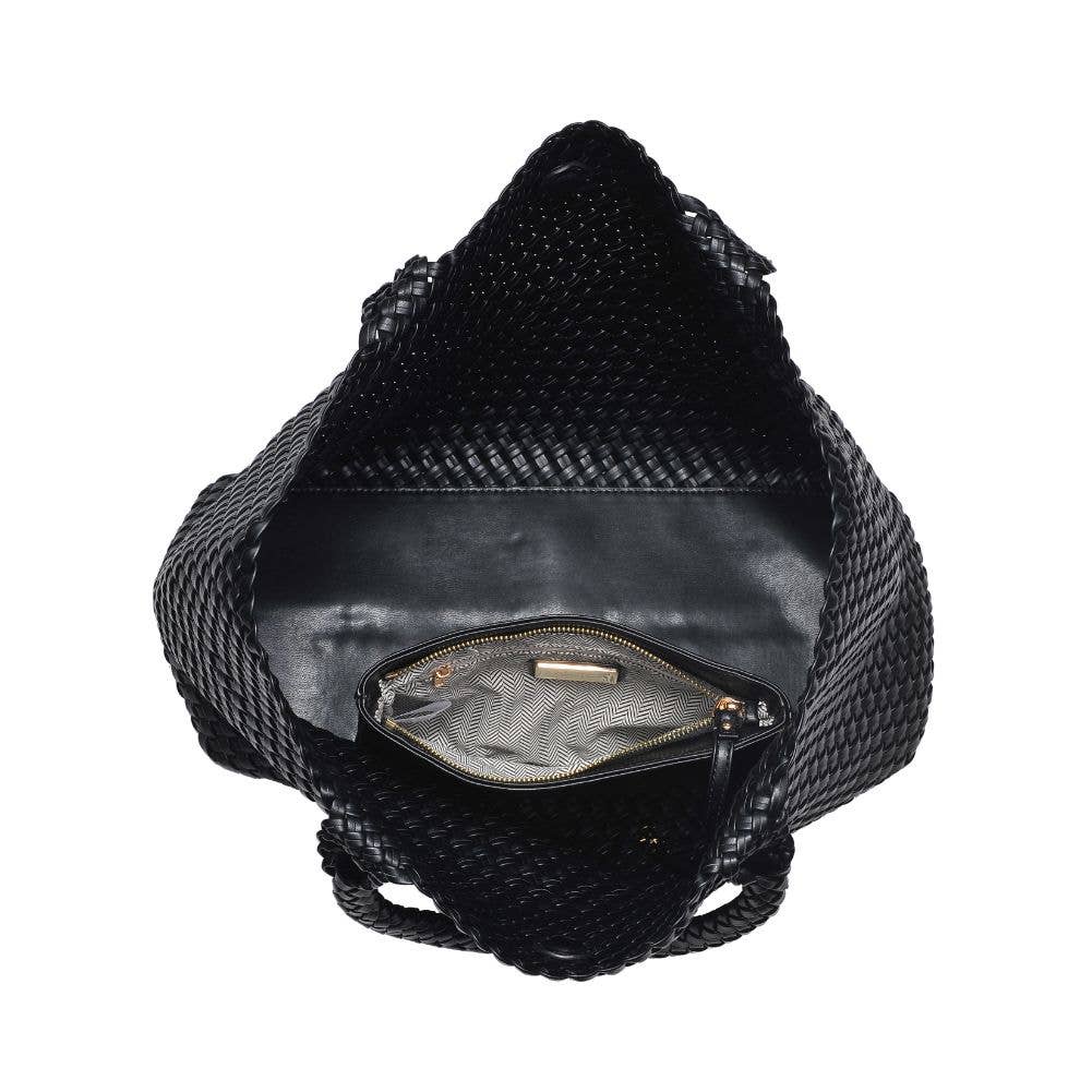 Solana Woven Vegan Leather Tote - vibeboxshop