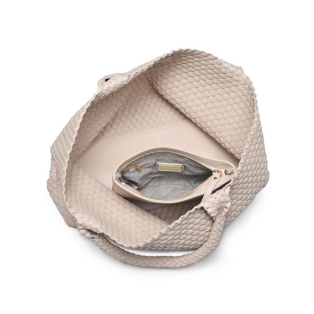 Solana Woven Vegan Leather Tote - vibeboxshop