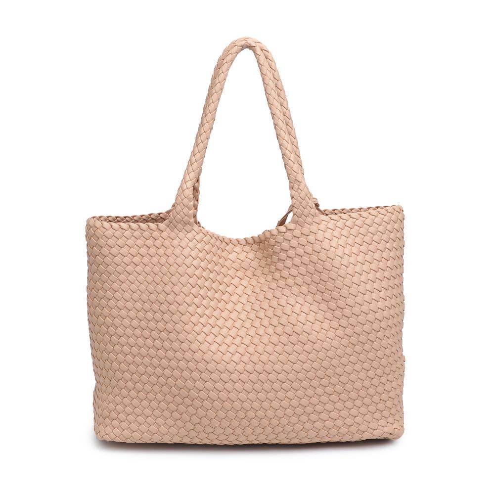 Solana Woven Vegan Leather Tote - vibeboxshop