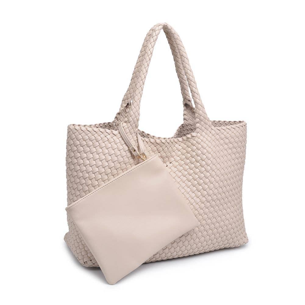 Solana Woven Vegan Leather Tote - vibeboxshop