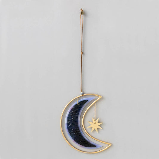 Stained Glass Light Catcher - Moon Star - vibeboxshop