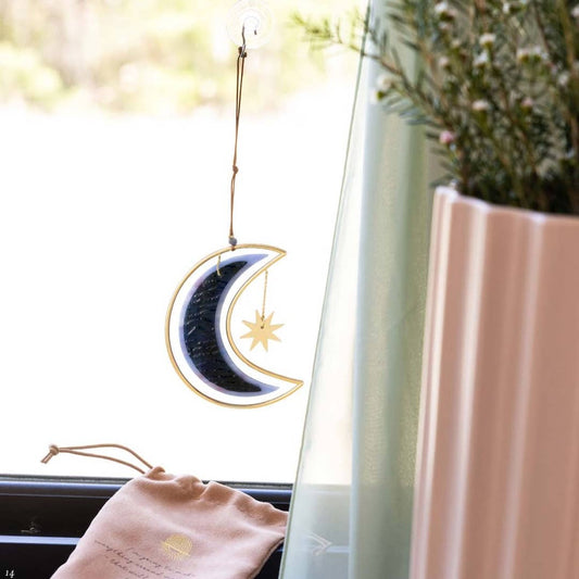 Stained Glass Light Catcher - Moon Star - vibeboxshop