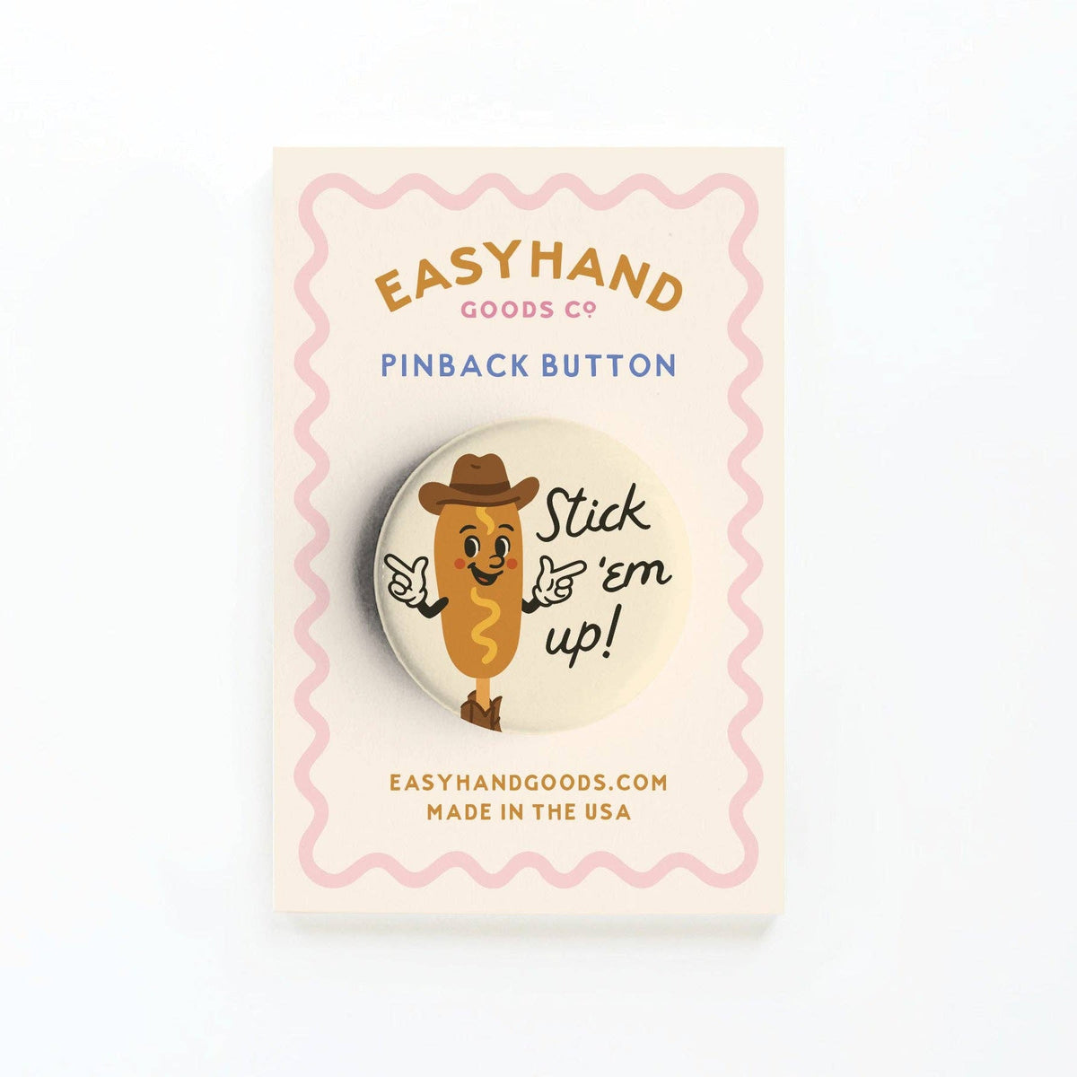 Stick 'Em Up Corndog Button - vibeboxshop