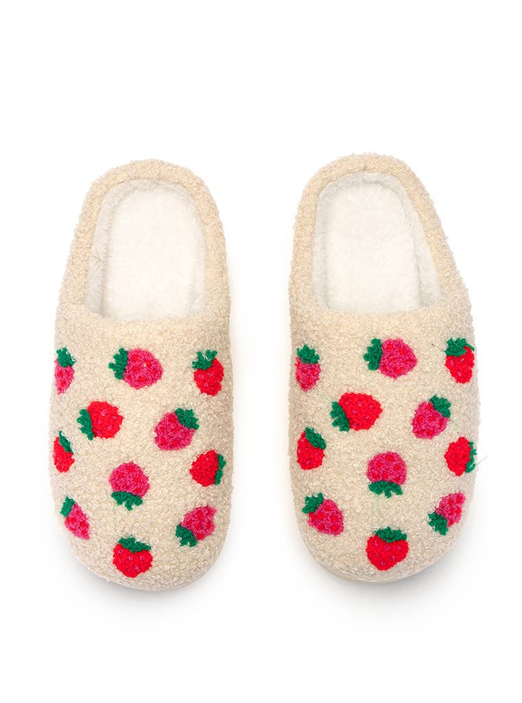Strawberry Slippers - vibeboxshop