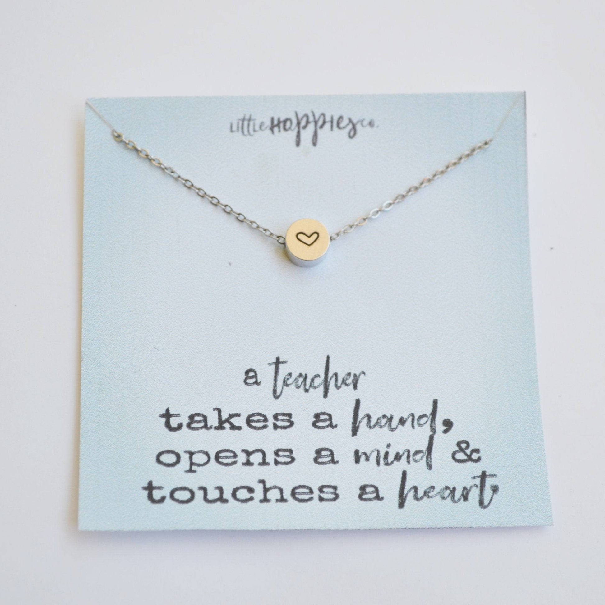 Teacher Heart Necklace - vibeboxshop