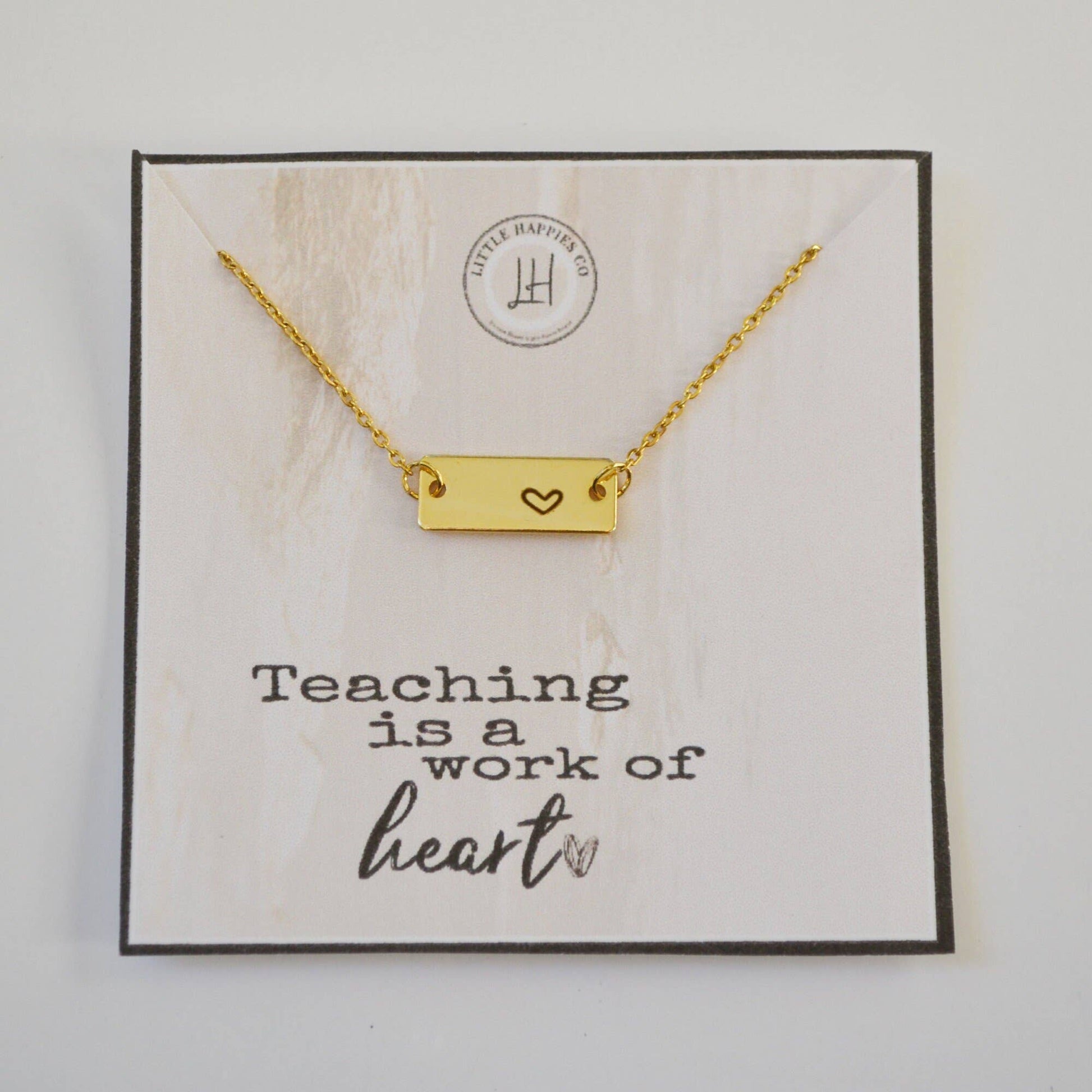 Teaching is a Work of Heart Necklace - vibeboxshop