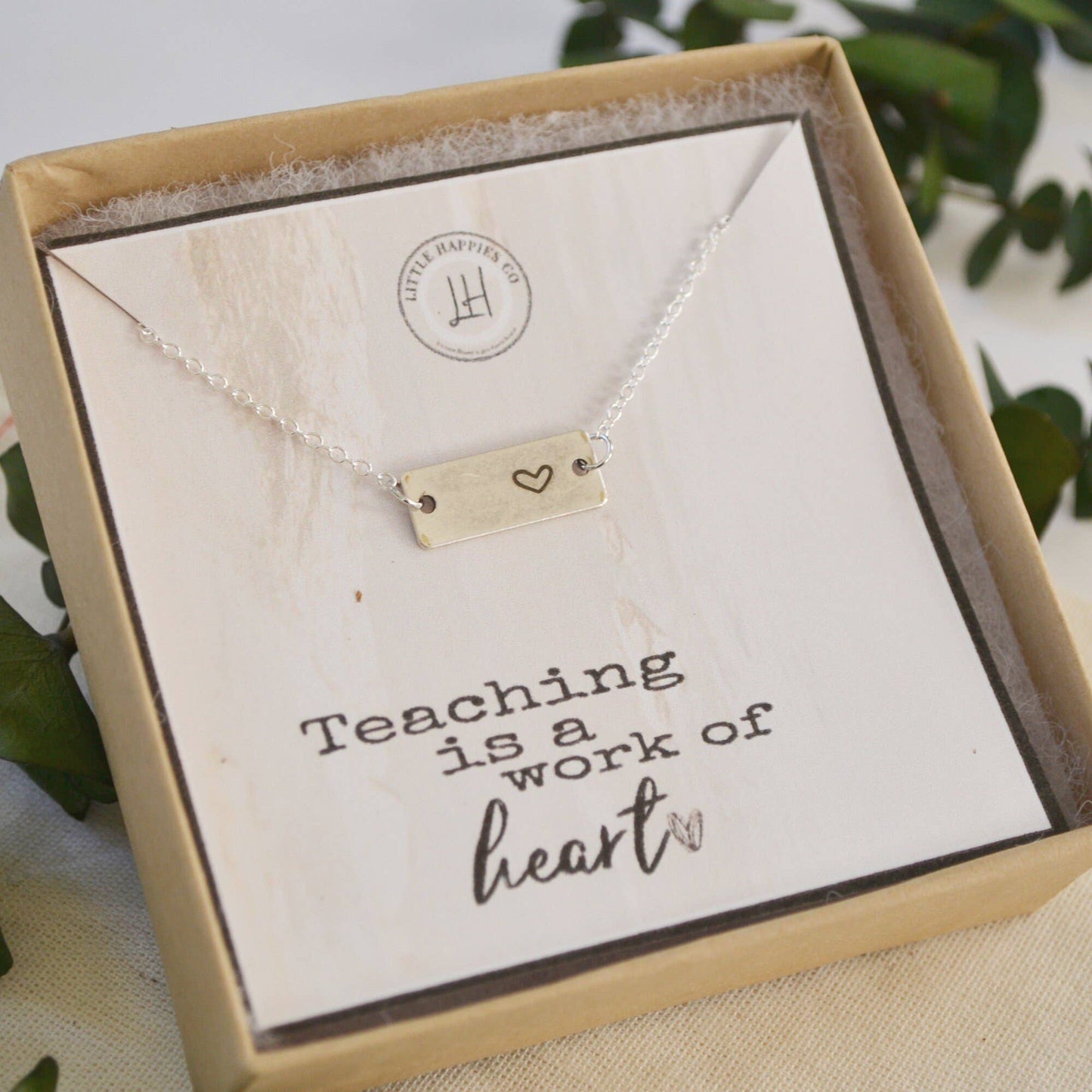Teaching is a Work of Heart Necklace - vibeboxshop