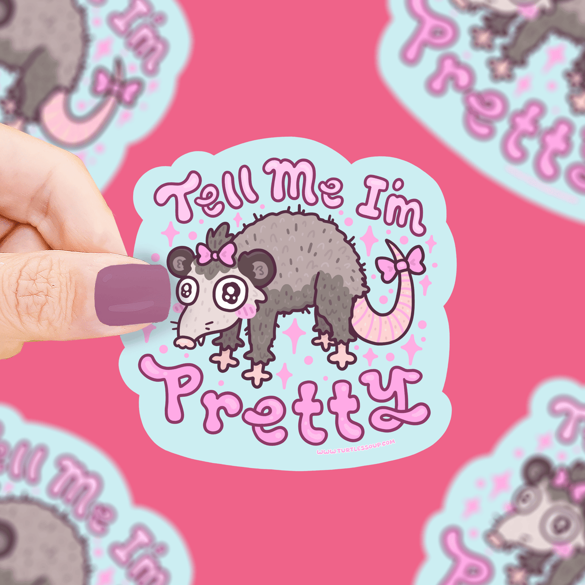 Tell Me I’m Pretty Vinyl Sticker - vibeboxshop