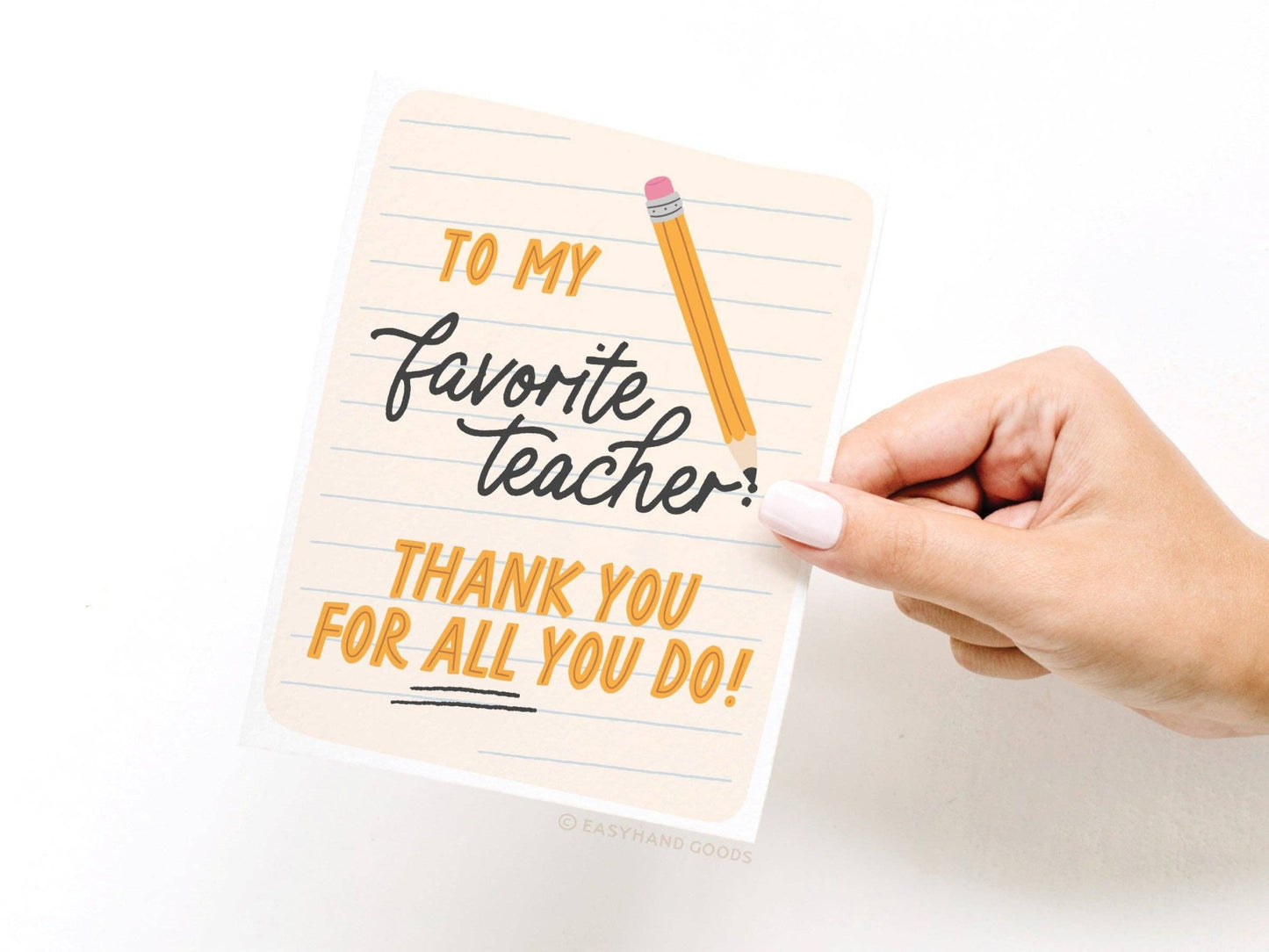 To My Favorite Teacher Greeting Card - vibeboxshop