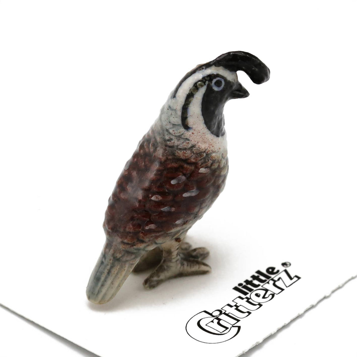 Valley California Quail Porcelain Miniature - vibeboxshop