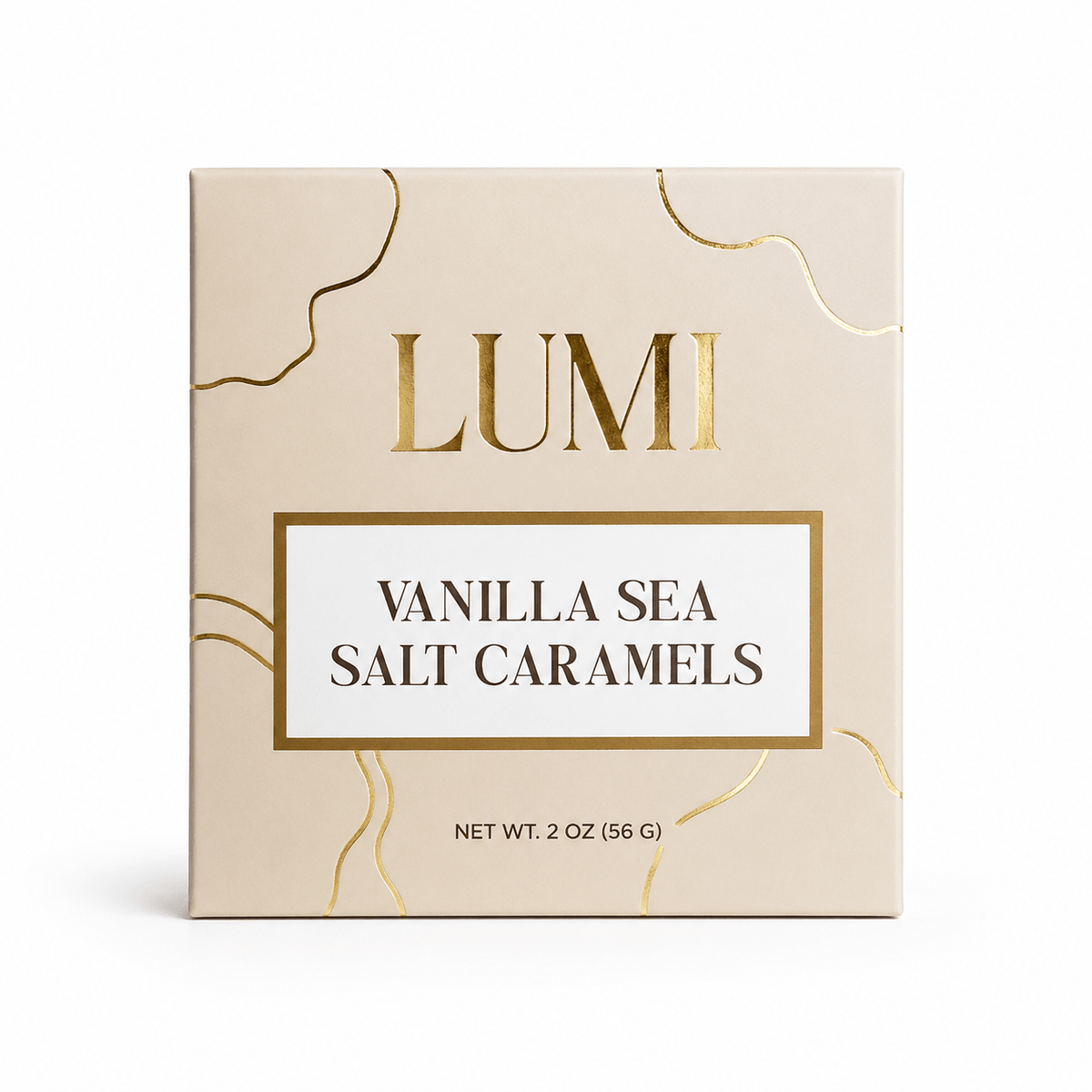 Vanilla Sea Salt Caramels – Beige Box, 2 oz - vibeboxshop
