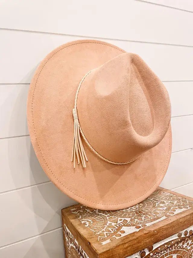 Vegan Suede Cowboy Hat - vibeboxshop
