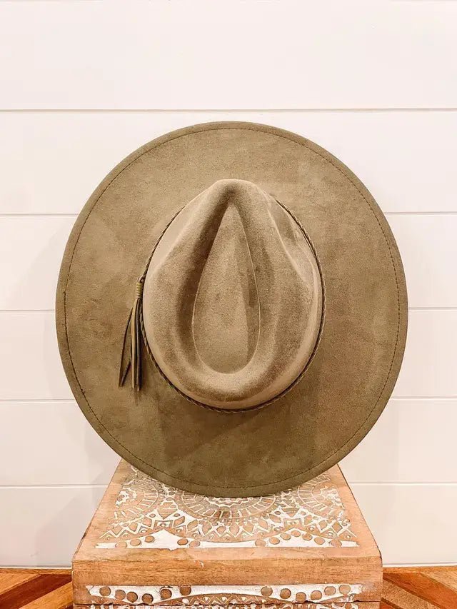 Vegan Suede Cowboy Hat - vibeboxshop