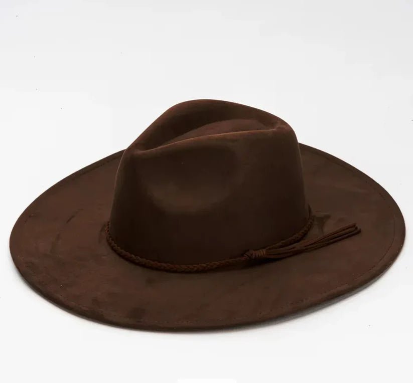 Vegan Suede Cowboy Hat - vibeboxshop