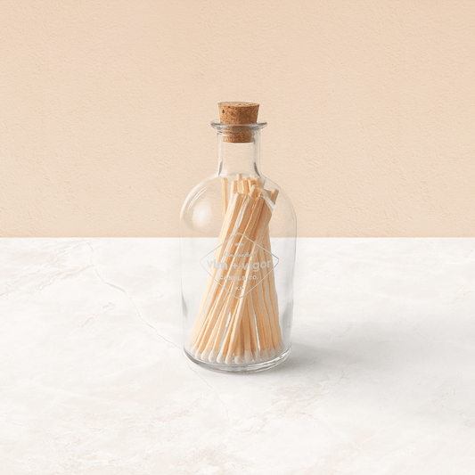 Vim & Vigor Glass Matchstick Bottle - vibeboxshop