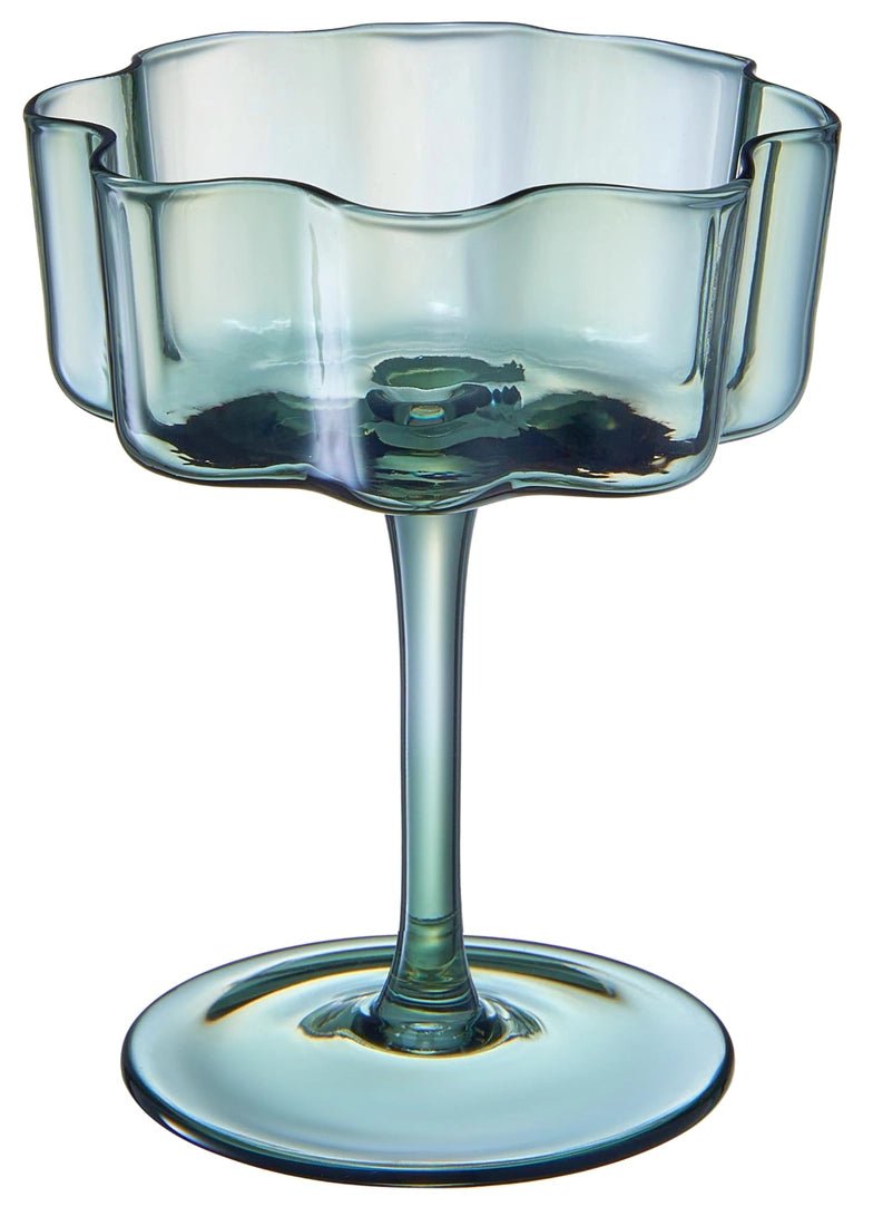 Vintage Wavy Glass Coupes - vibeboxshop