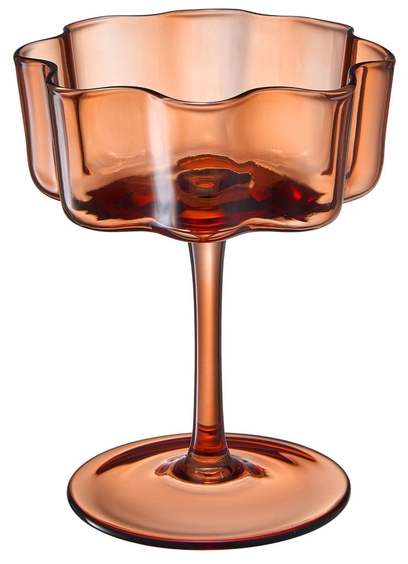 Vintage Wavy Glass Coupes - vibeboxshop