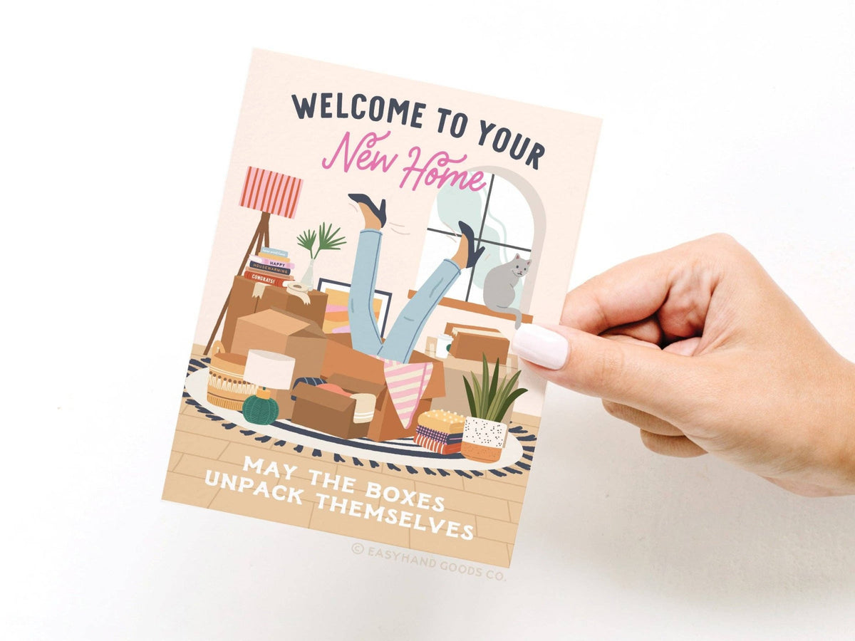 Welcome to Your New Home Boxes Greeting Card - vibeboxshop