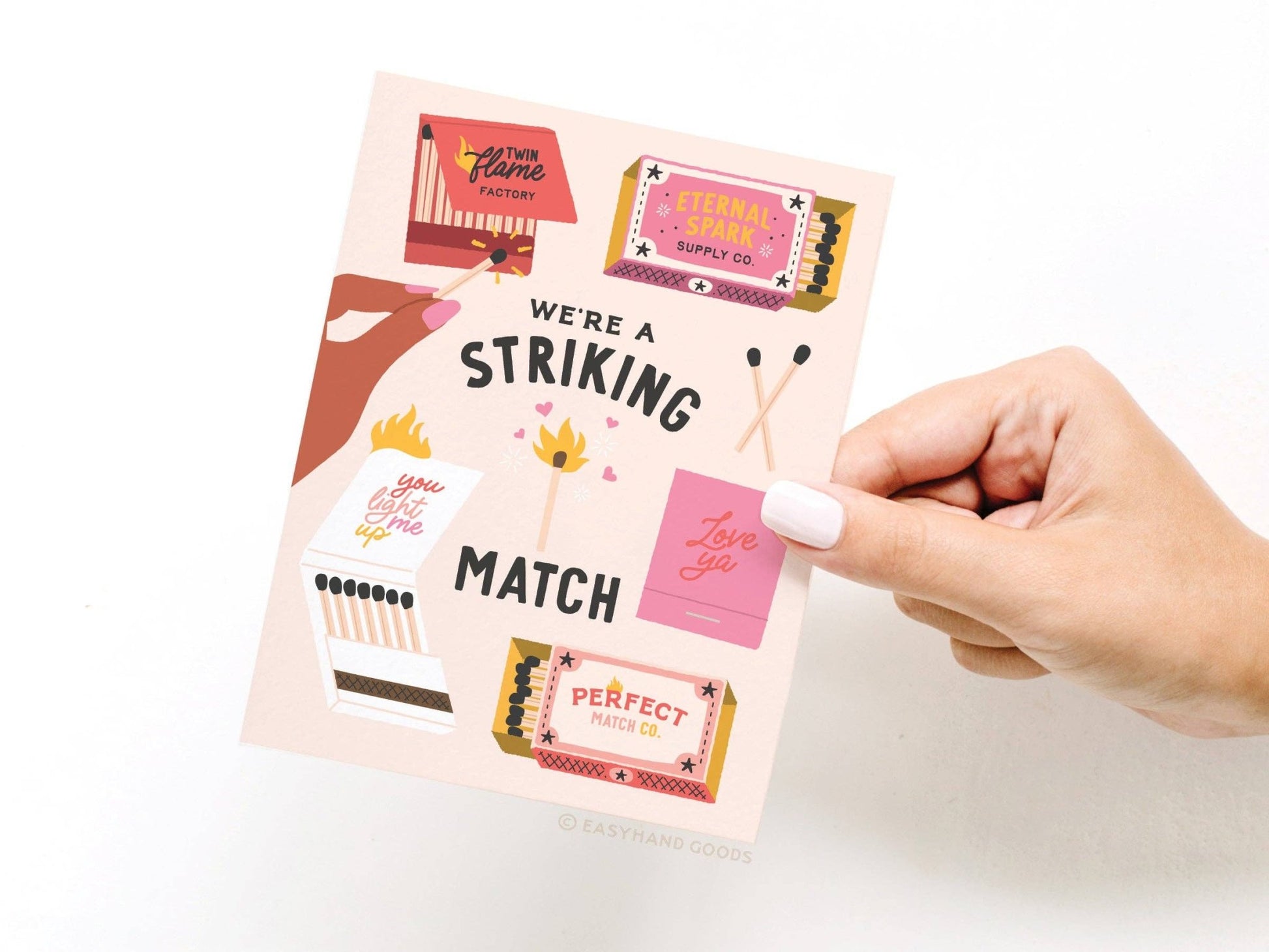 We're a Striking Match Greeting Card - vibeboxshop