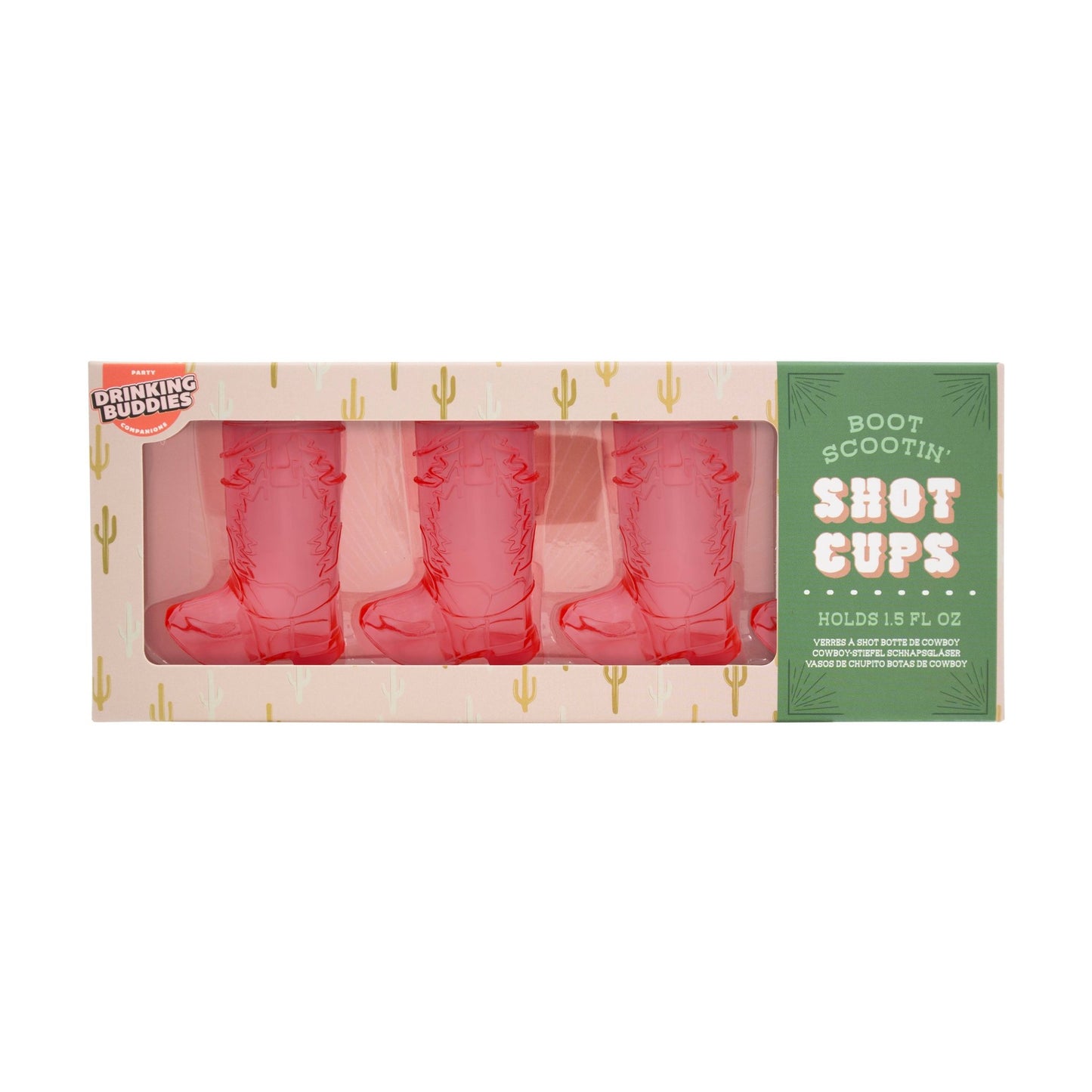 Western Pink Boot Shot Glasses - vibeboxshop
