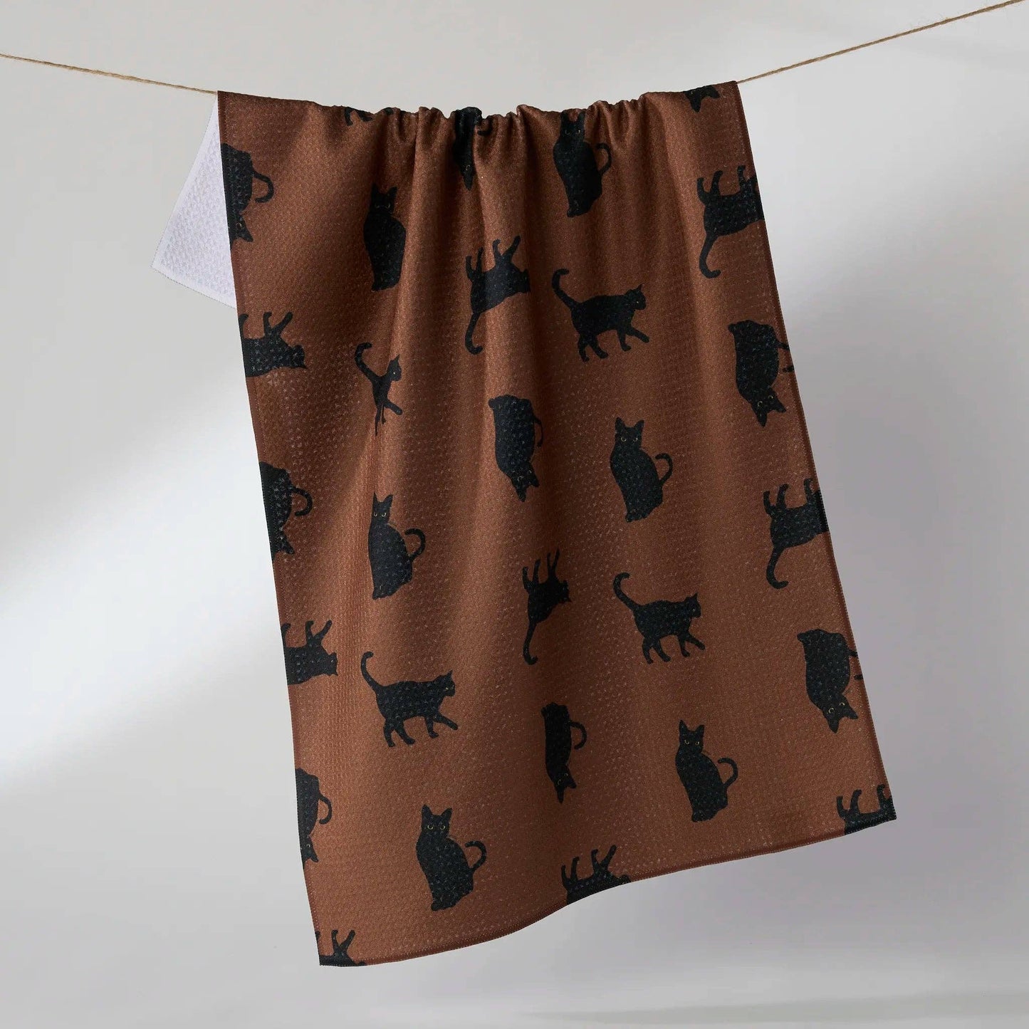 Witch's Cat Tea Towel - vibeboxshop