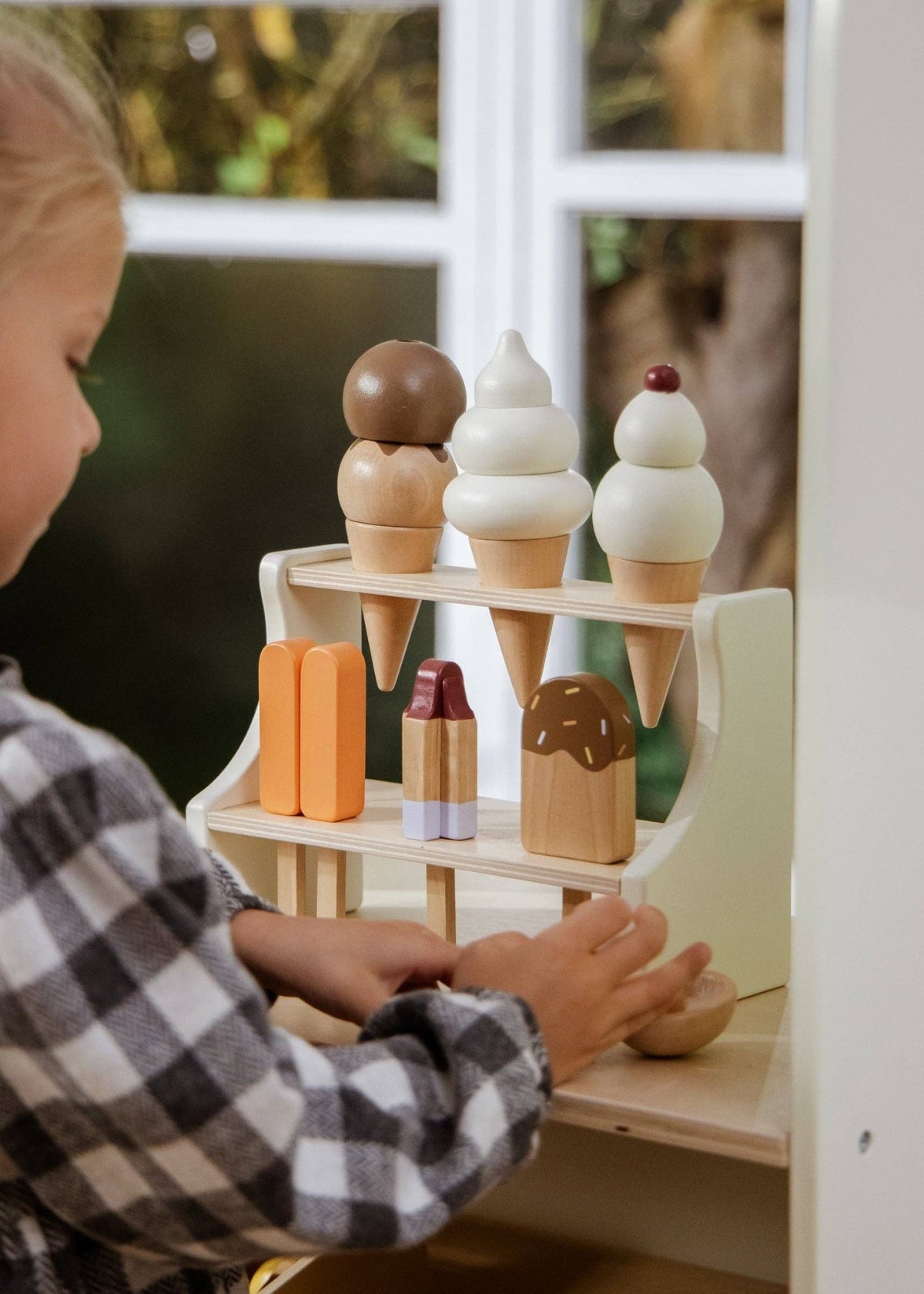 Wooden Ice Cream Stand and Accessories - vibeboxshop