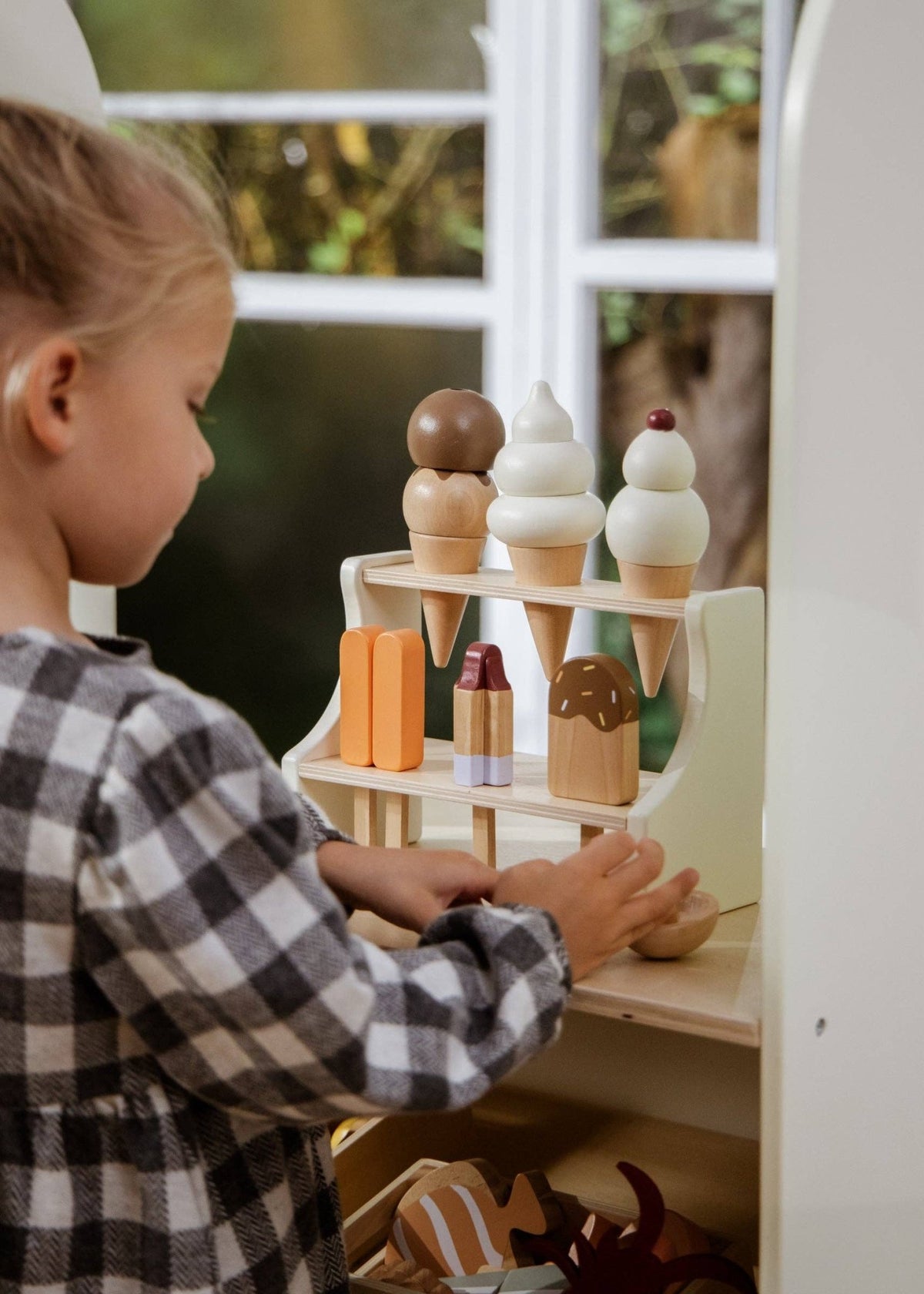 Wooden Ice Cream Stand and Accessories - vibeboxshop