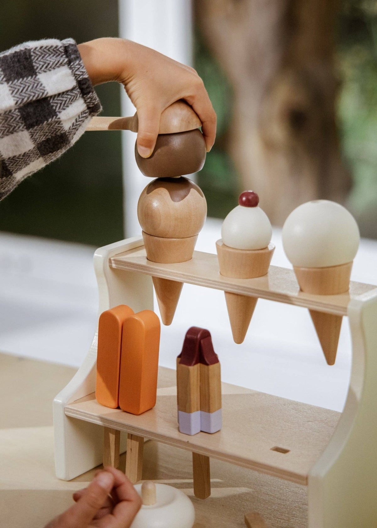 Wooden Ice Cream Stand and Accessories - vibeboxshop
