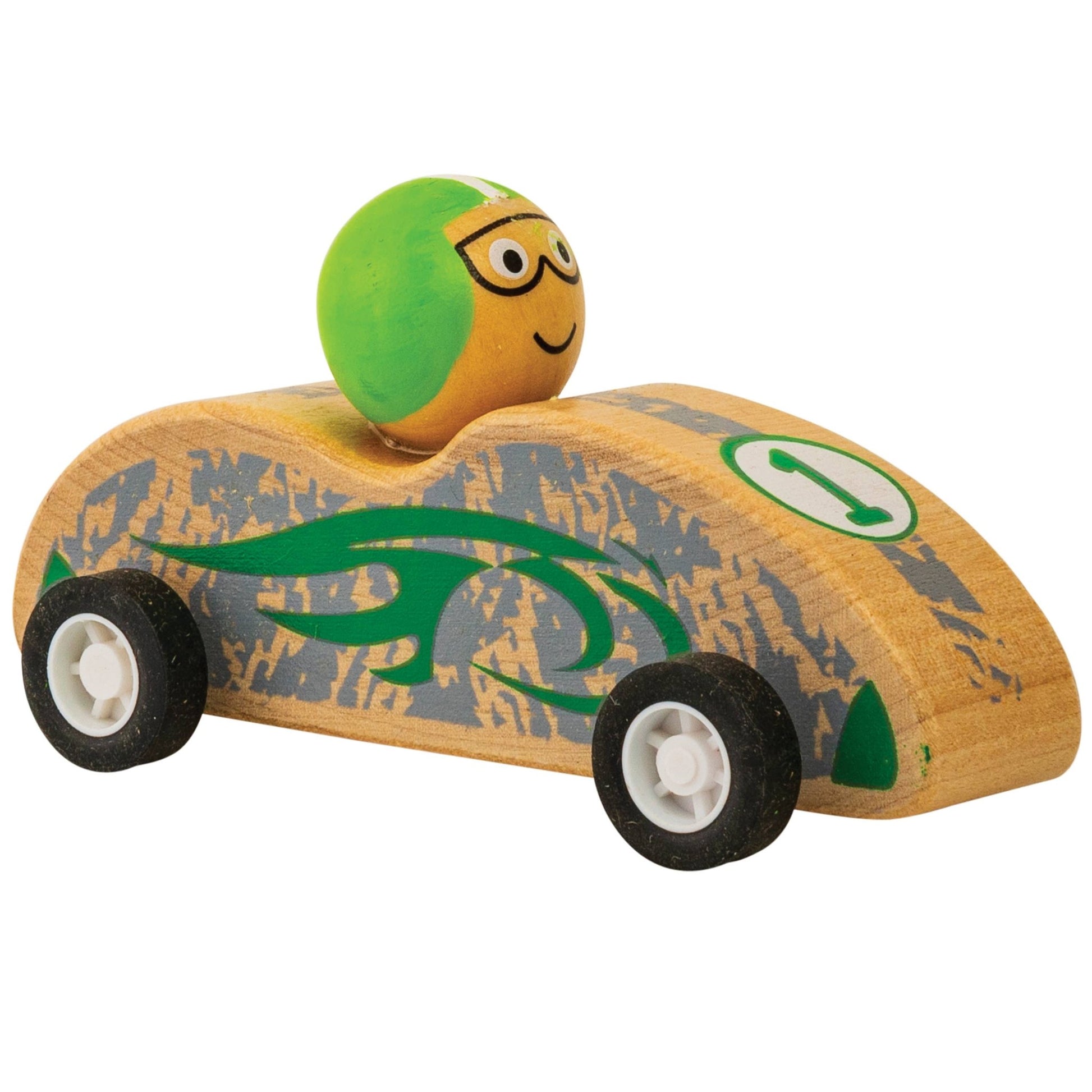 Wooden Pull Back Race Car - vibeboxshop