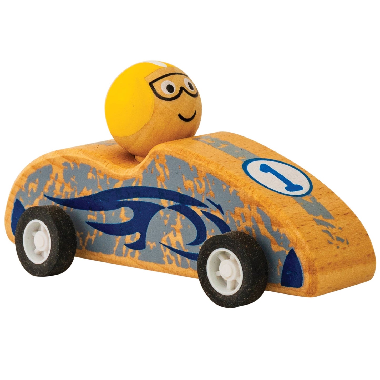 Wooden Pull Back Race Car - vibeboxshop