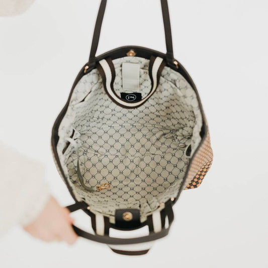 Woven Tiffany Organizer Tote Bag - vibeboxshop