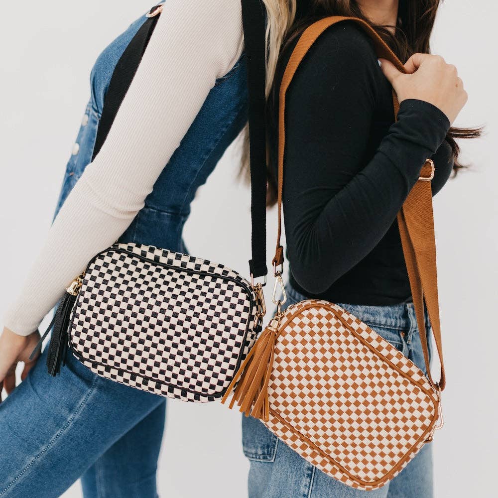 Woven Willow Camera Crossbody Bag - vibeboxshop