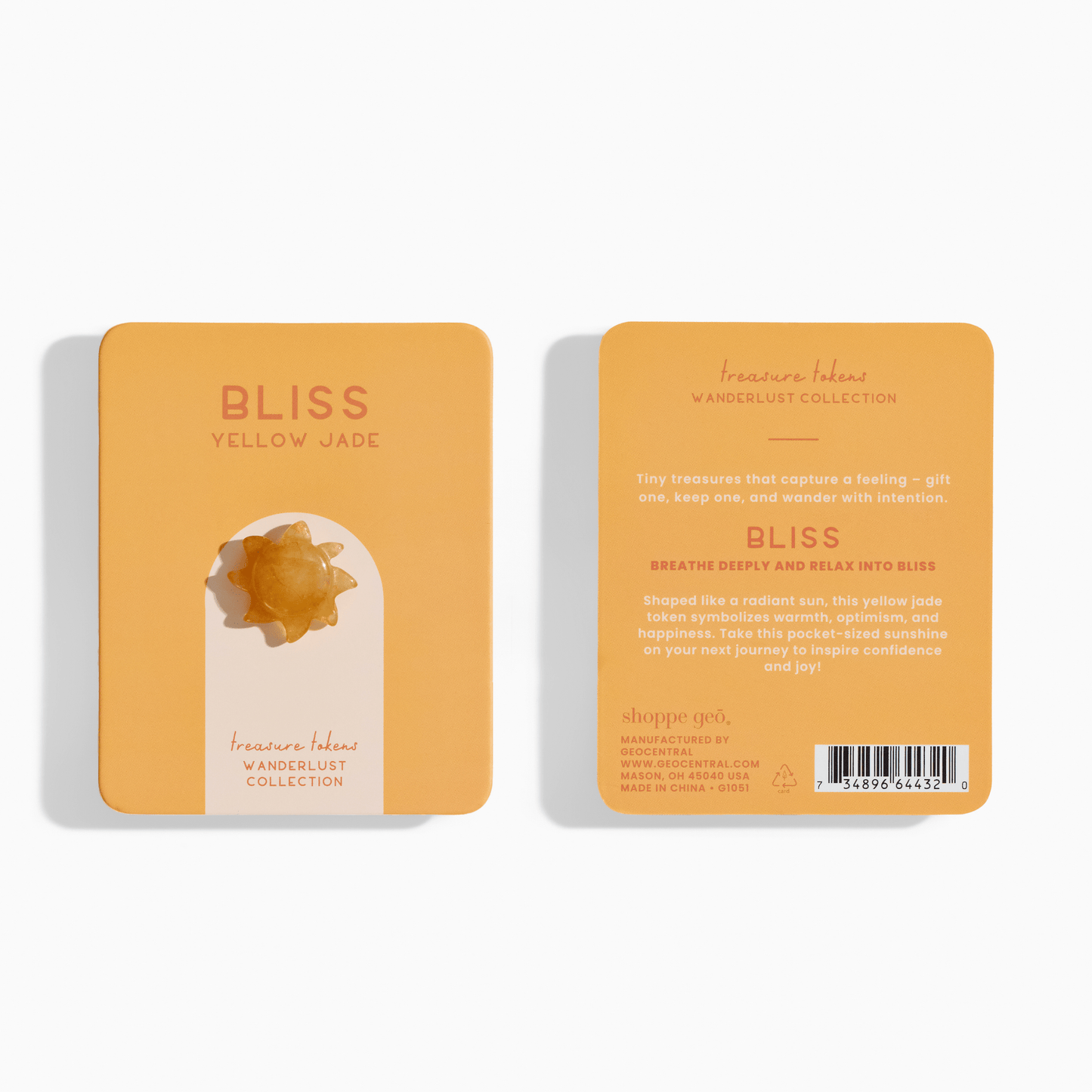 Yellow Jade Crystal Sun | Bliss Treasure Token - vibeboxshop