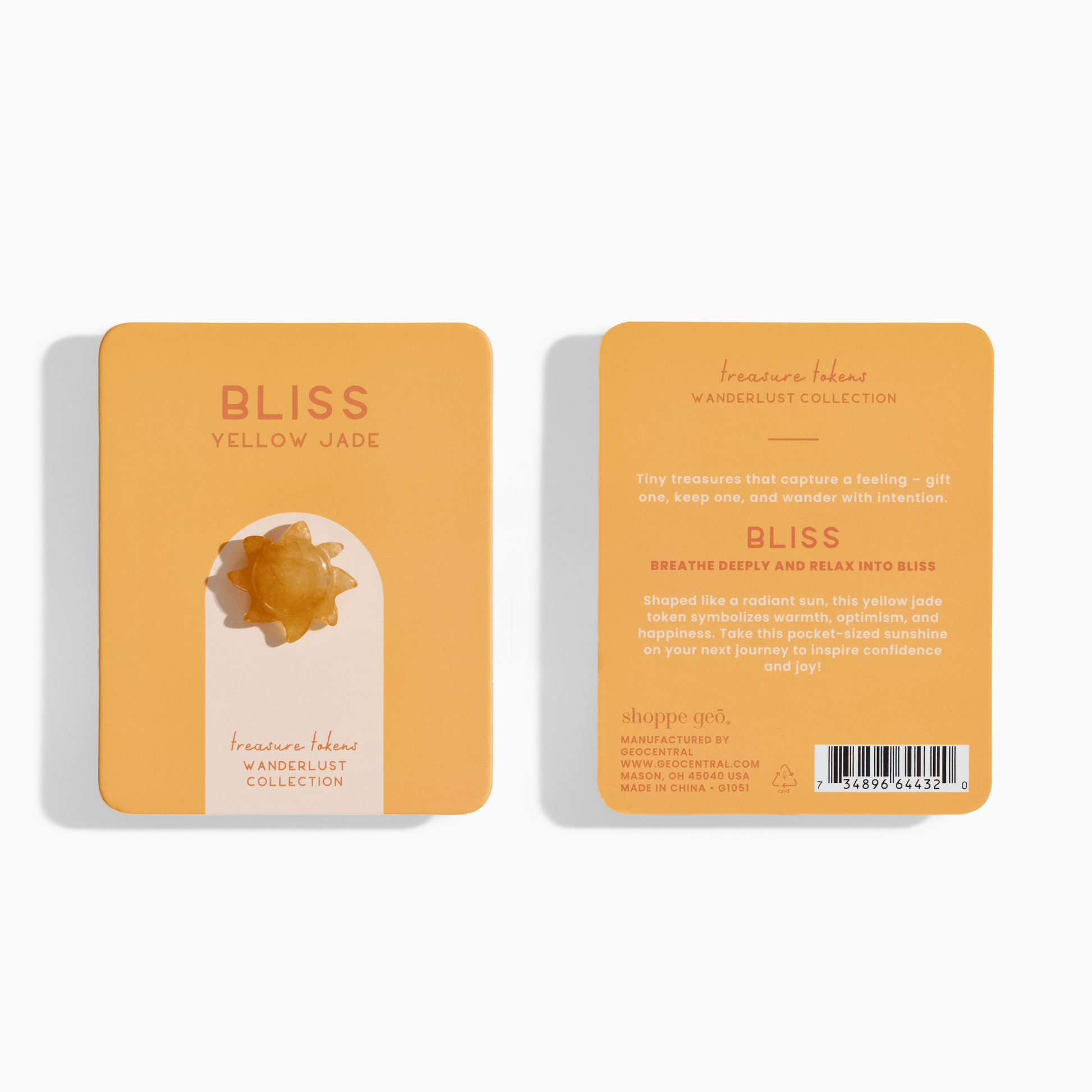 Yellow Jade Crystal Sun | Bliss Treasure Token - vibeboxshop