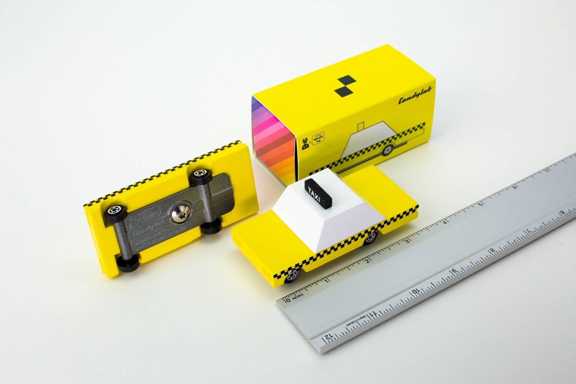 Yellow Taxi Toy Car - vibeboxshop