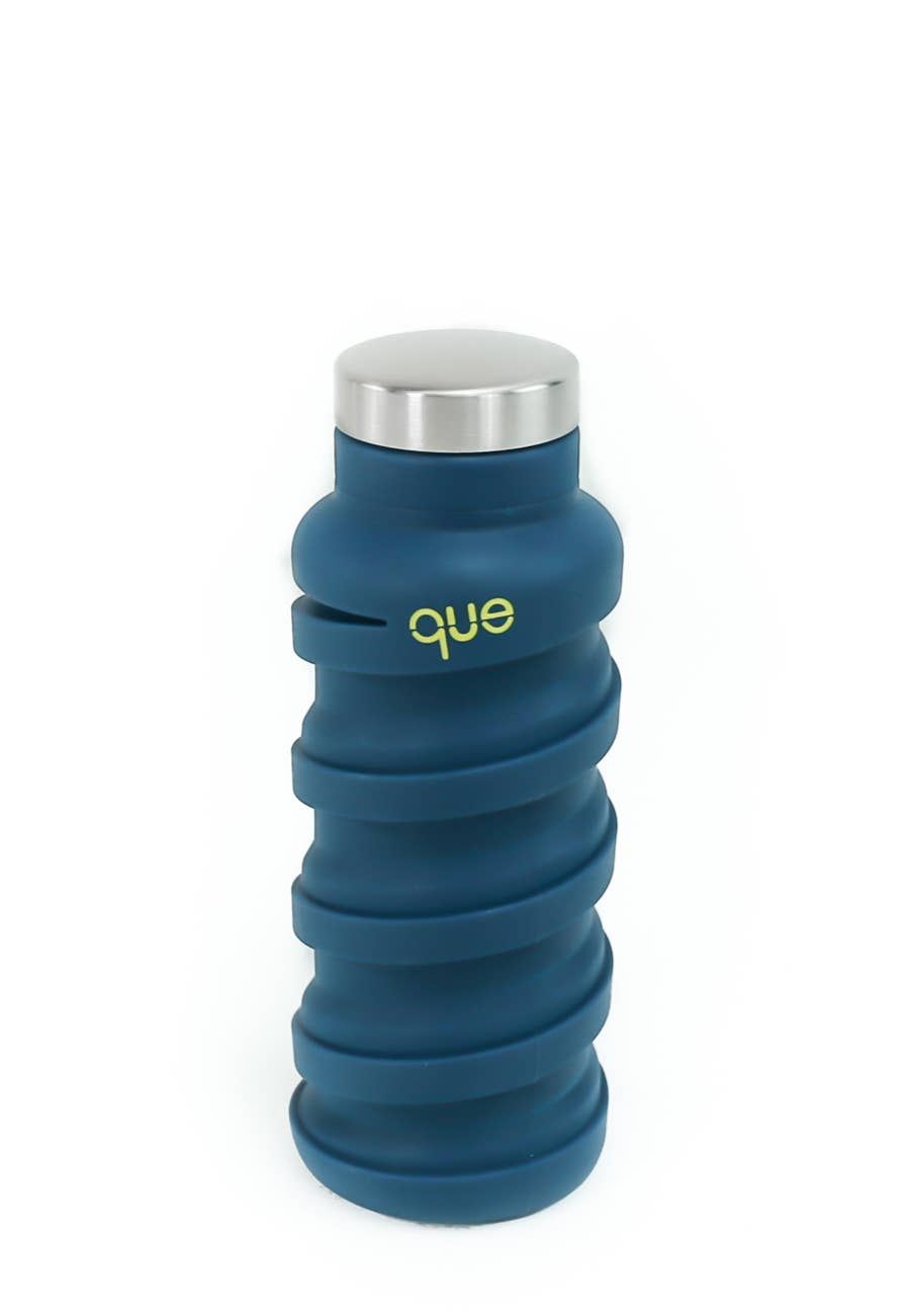 Collapsible Water Bottle - Midnight Blue - 12 oz - vibeboxshop
