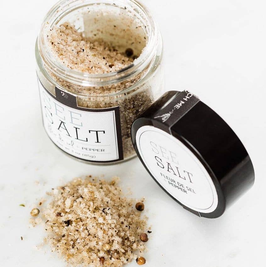 Fleur de Sel Sea Salt + Pepper (3oz) - vibeboxshop